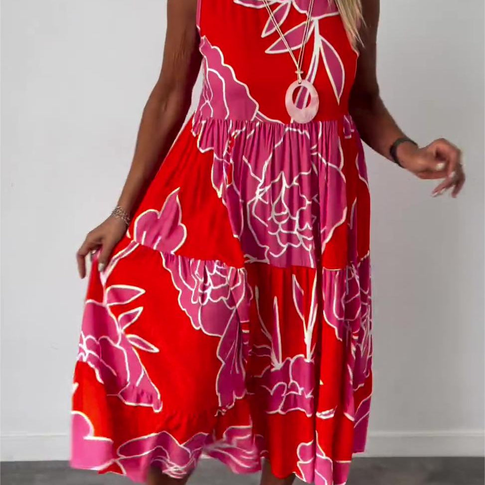 Aveline | Stijlvolle Bloemenprint Jurk